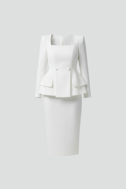 Vanessa | Dames Blazer en Rok Set met Vierkante Halslijn 1