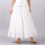 Elegant Airy Maxi Skirt with Flowy A-Line Fit