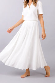 Elegant Airy Maxi Skirt with Flowy A-Line Fit