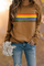 Vintage Rainbow Striped Long Sleeve Sweatshirt for Everyday Comfort 5