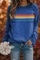 Vintage Rainbow Striped Long Sleeve Sweatshirt for Everyday Comfort 6