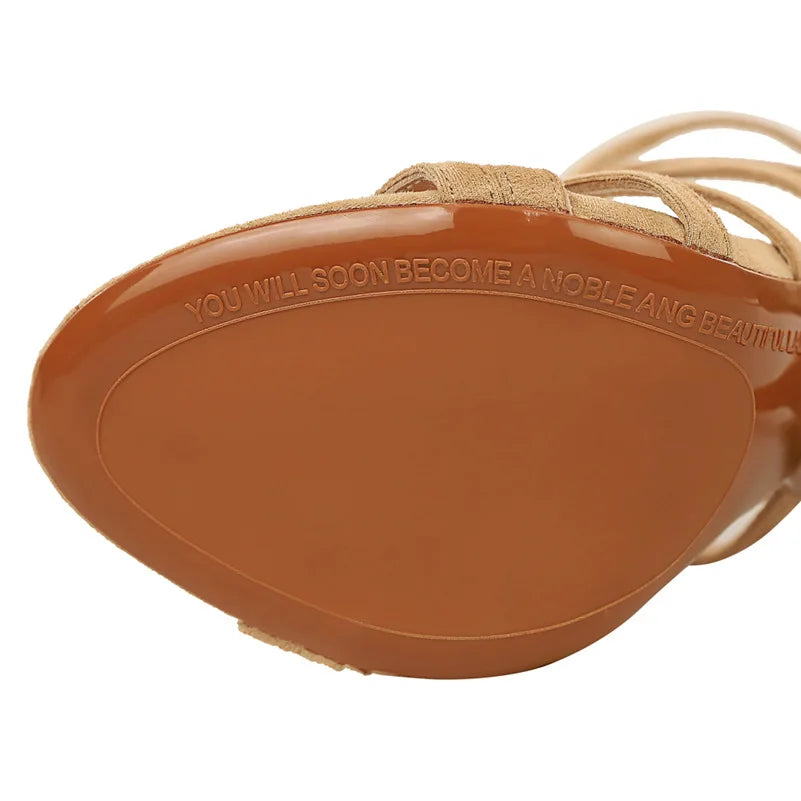 Elegante Gladiator High Heel Sandalen Voor Dames Met Bandjes