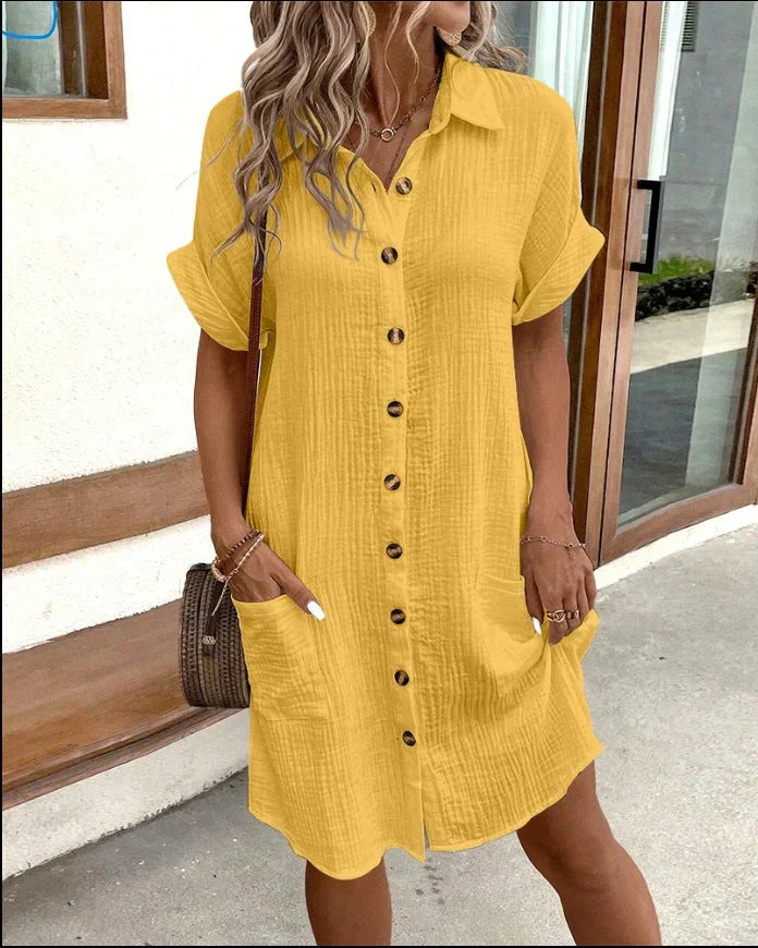 Julie-Anne – Robe-chemise décontractée