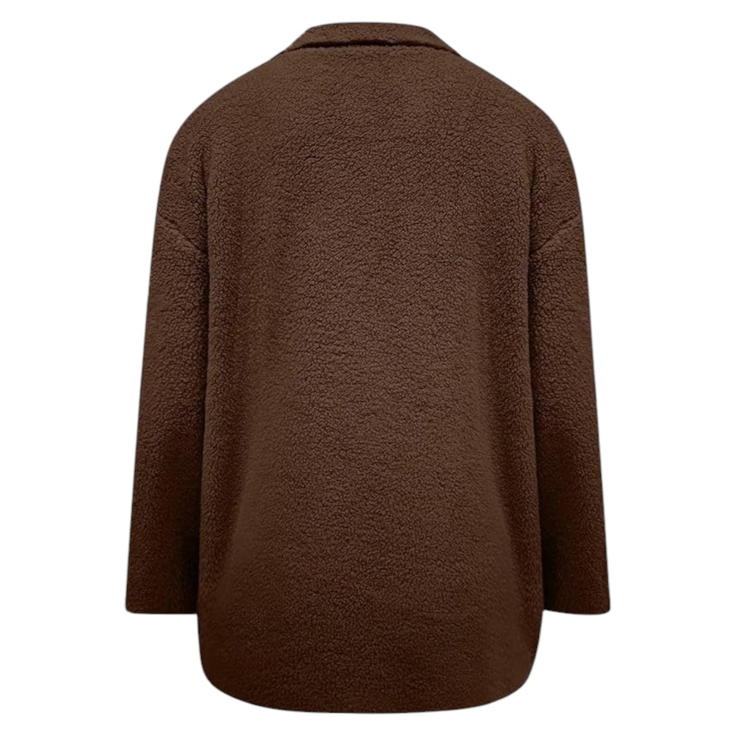 Teddy Winterjas Dames Warm met Knoopsluiting en Grote Zakken