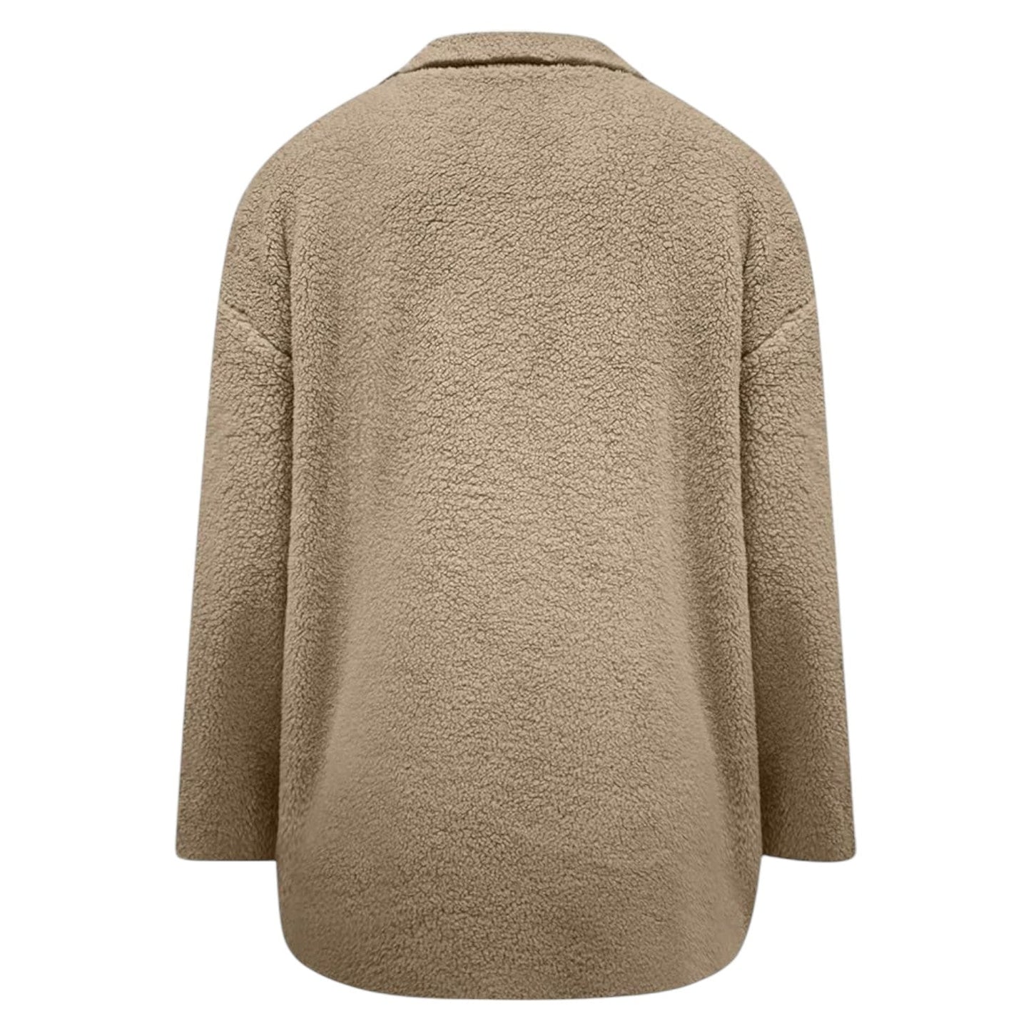 Teddy Winterjas Dames Warm met Knoopsluiting en Grote Zakken