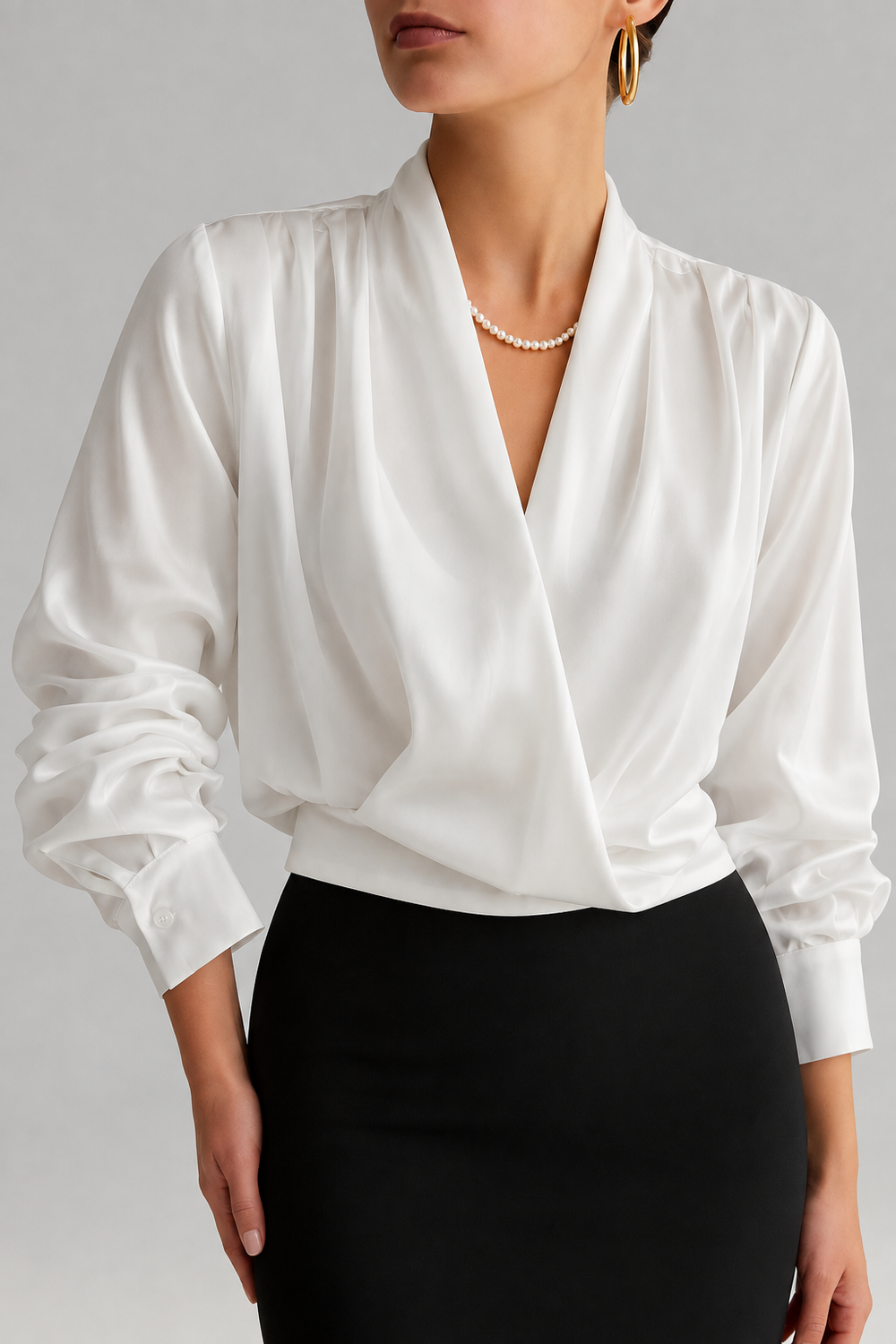 Lola - Satijnen blouse met elegante uitstraling