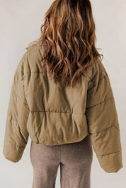 Women's Short Warm Puffer Jacket with Hood