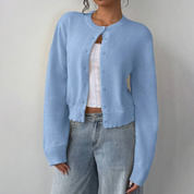 Womenâ€™s Cropped Button Cardigan â€“ Soft Knit Layer for Everyday & Casual Wear 10