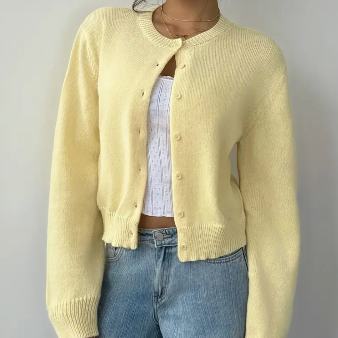 Womenâ€™s Cropped Button Cardigan â€“ Soft Knit Layer for Everyday & Casual Wear 11