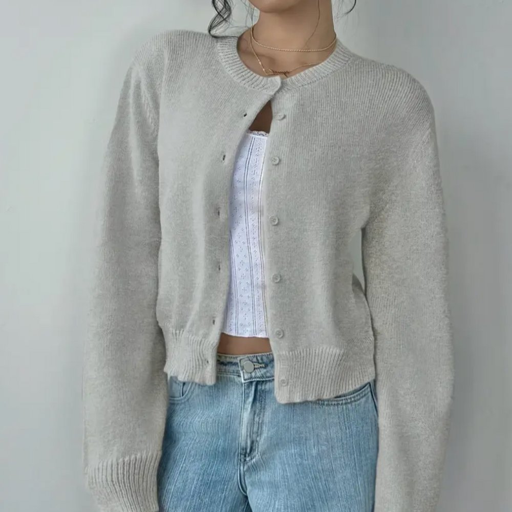 Womenâ€™s Cropped Button Cardigan â€“ Soft Knit Layer for Everyday & Casual Wear 5