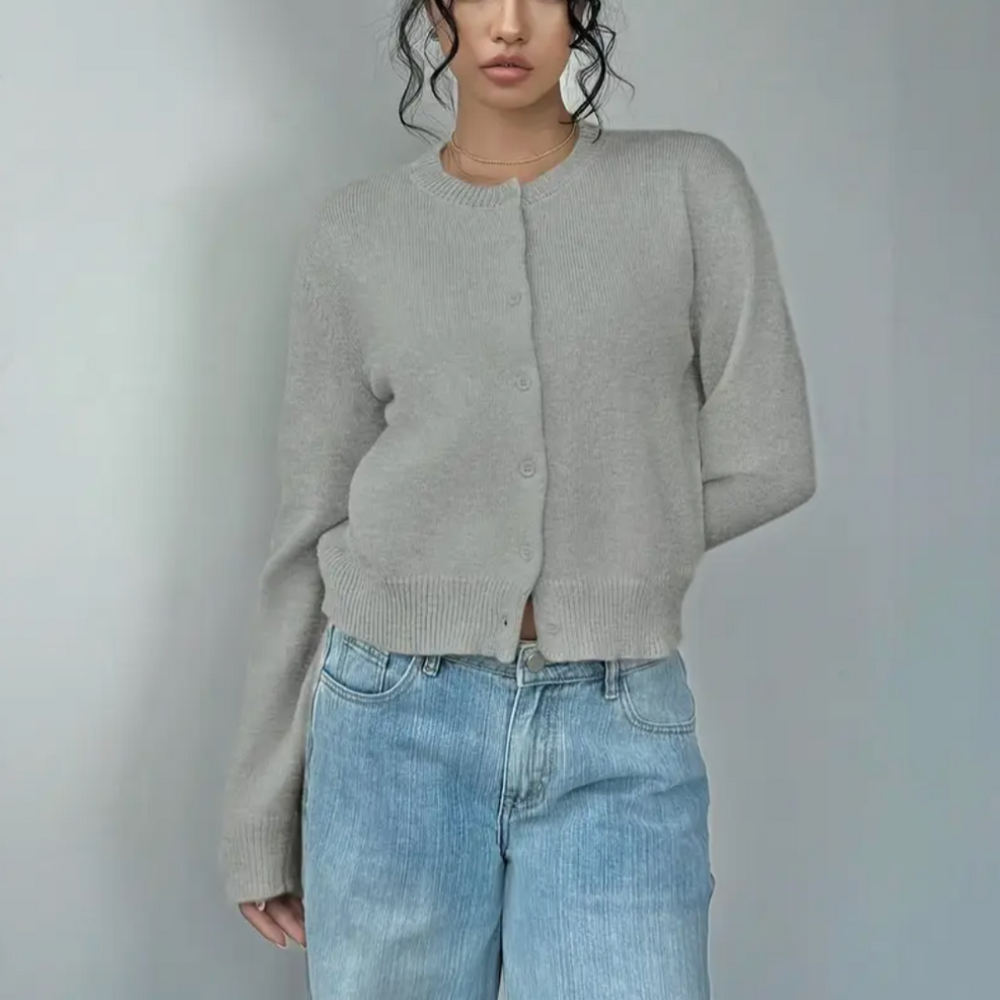 Womenâ€™s Cropped Button Cardigan â€“ Soft Knit Layer for Everyday & Casual Wear 6