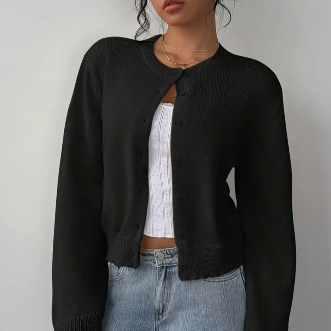 Womenâ€™s Cropped Button Cardigan â€“ Soft Knit Layer for Everyday & Casual Wear 8