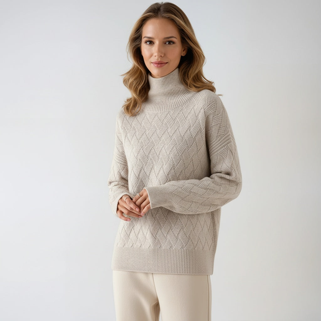 Elegante Gebreide Dames Coltrui met Zachte Warme