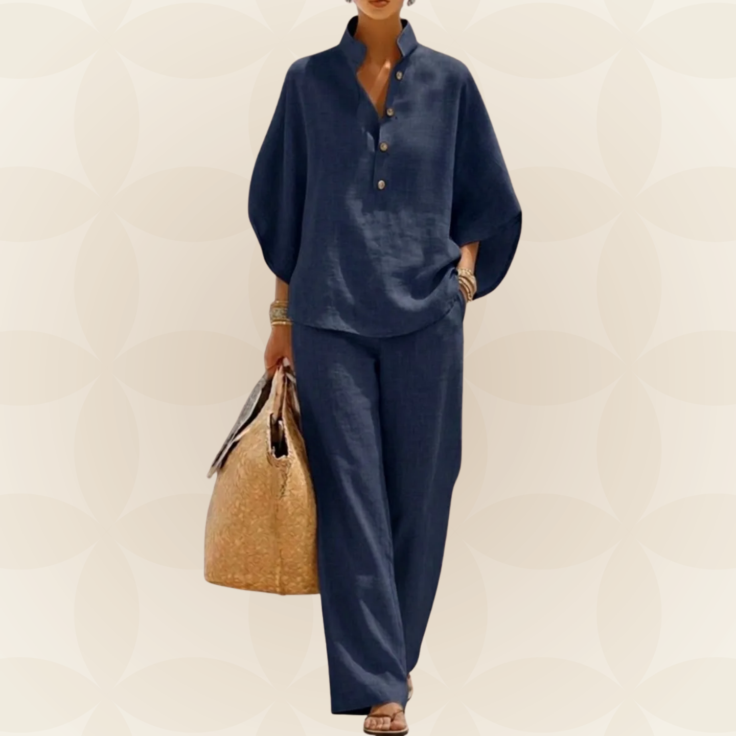 Zomer Set Dames | 2-Delige Linnen Look & Wijde Broek