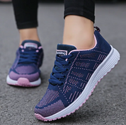 Sportieve Sneakers Met Ademend Mesh En Veters Voor Dames