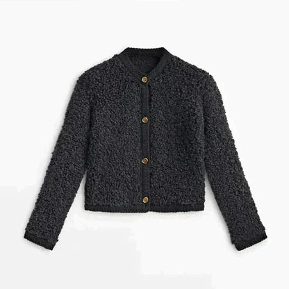 Teddy Vest Dames Warm en Zacht met Knopen en Zakken