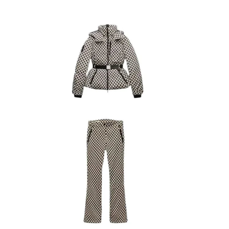 Dames Tweedelige Ski Set met Gevoerde Parka en High Waist Broek