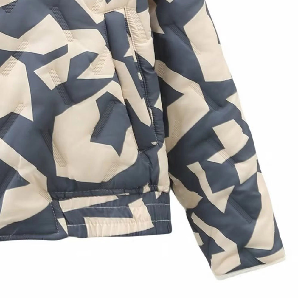 Jade - Manteau matelassé cousu pour femme avec imprimé stylé