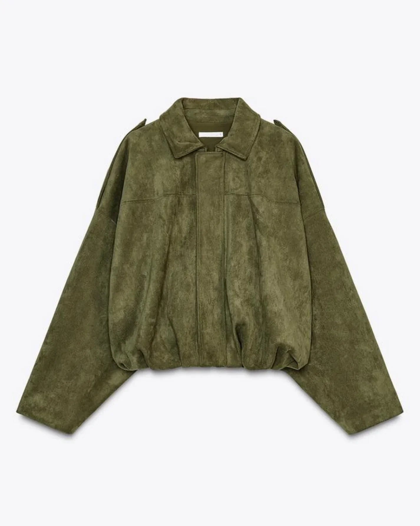 Dames Leren Jas Suede Oversized Warm