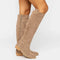 Colette | Knee-High Suede Boots with Block Heel for Women