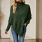 Dames Knusse Kabelgebreide Poncho Trui met Ruime Mouwen
