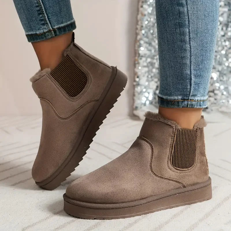 Women's Warm Winter Lined Boots with Anti-Slip Sole