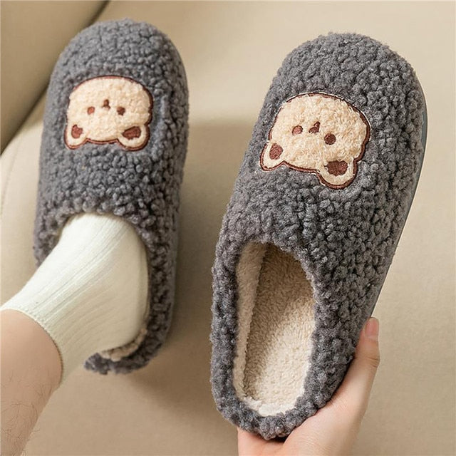 Cute Warm Animal Slippers with Soft Lining