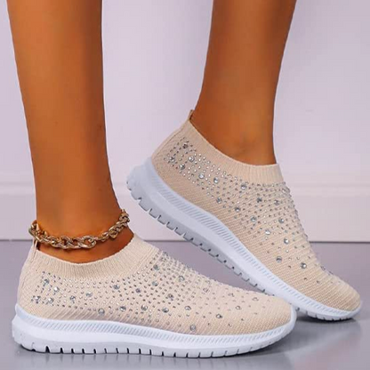 Comfortabele Glitter Slip-on Sneakers voor Dames