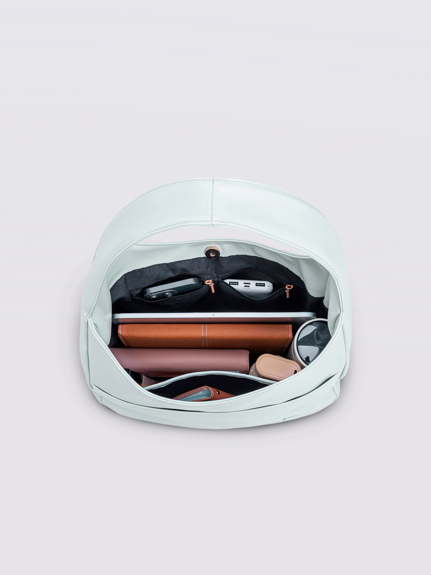 Minimalistisch vegan leer hobo schoudertas