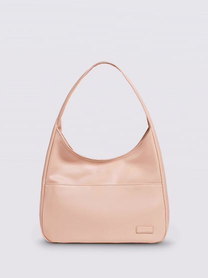 Minimalistisch vegan leer hobo schoudertas