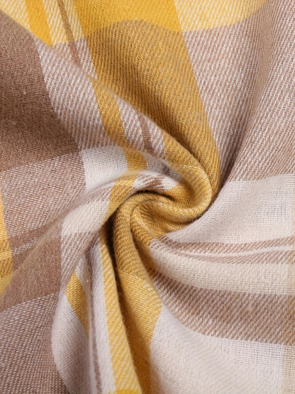 Geruite Blouse Lange Mouw met Knoopsluiting voor Vrouwen