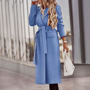 BLANDINE - LONG BELTED WRAP COAT 2