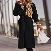 BLANDINE - LONG BELTED WRAP COAT 4