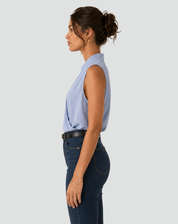 Sleeveless Wrap Top with V-Neck for Women for Work