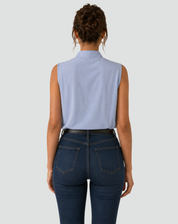 Sleeveless Wrap Top with V-Neck for Women for Work