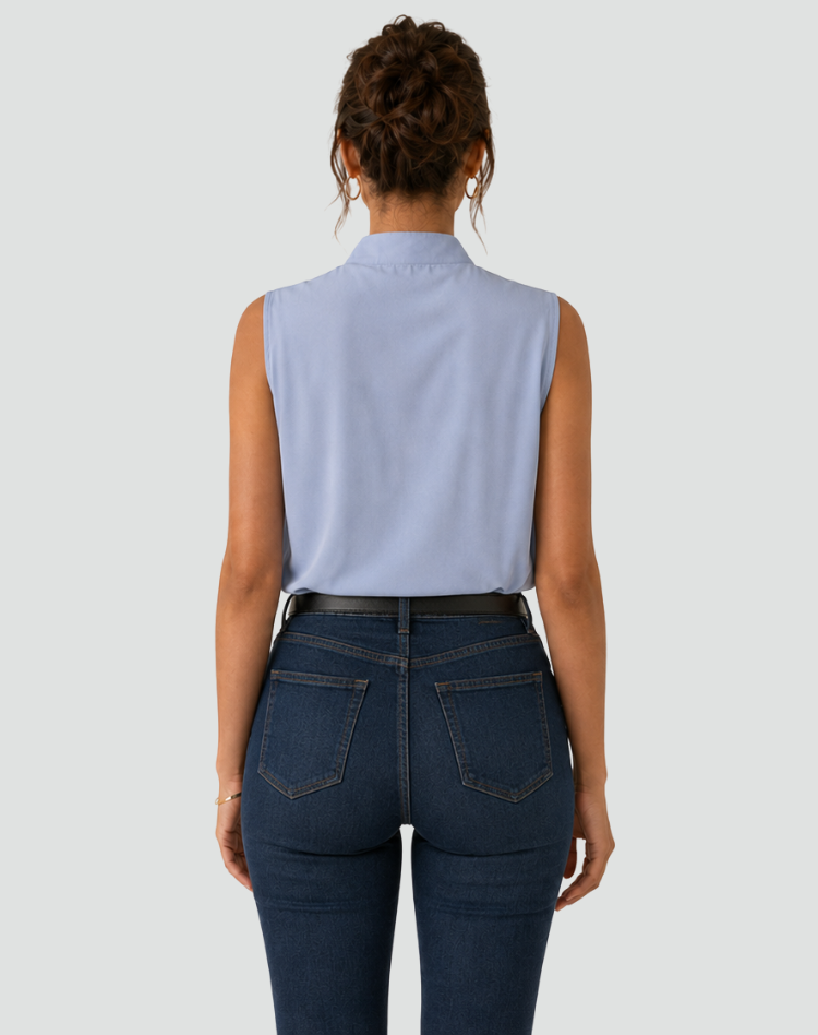 Sleeveless Wrap Top with V-Neck for Women for Work