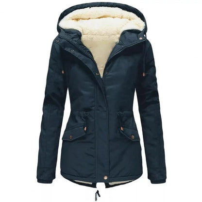 Dames Winterjas Waterdicht Met Capuchon en Taillekoord