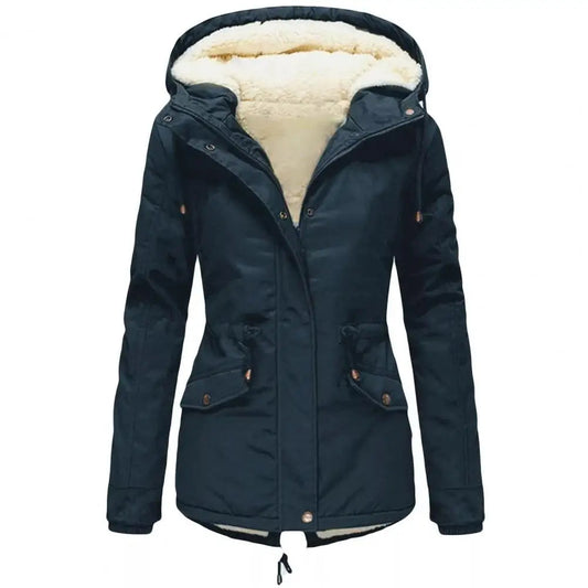 Dames Winterjas Waterdicht Met Capuchon en Taillekoord
