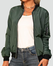 Mila - Stylish bomber jacket with shine