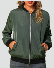Mila - Stylish bomber jacket with shine