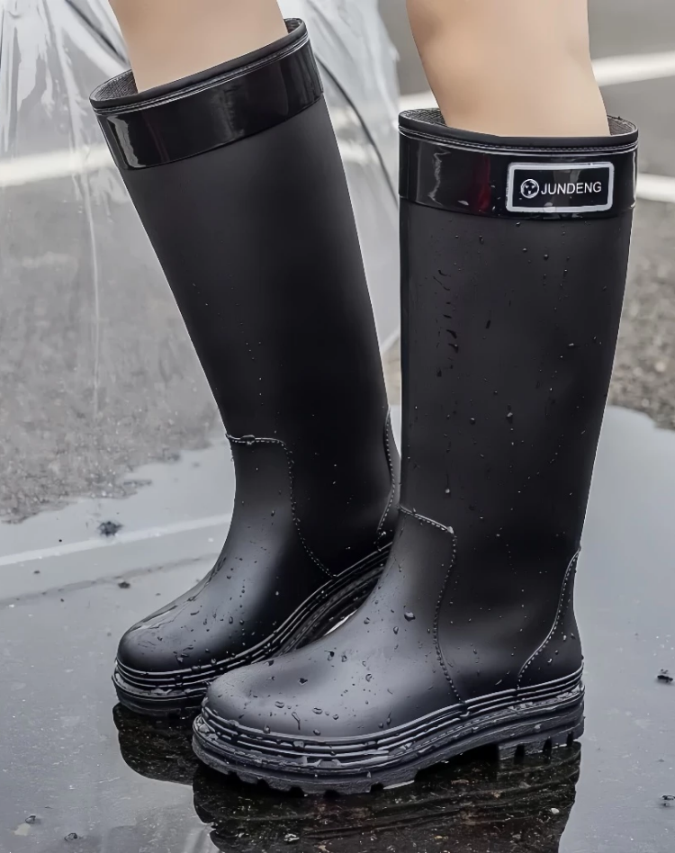 Trendy Waterproof Knee-High Non-Slip Rain Boots for Women