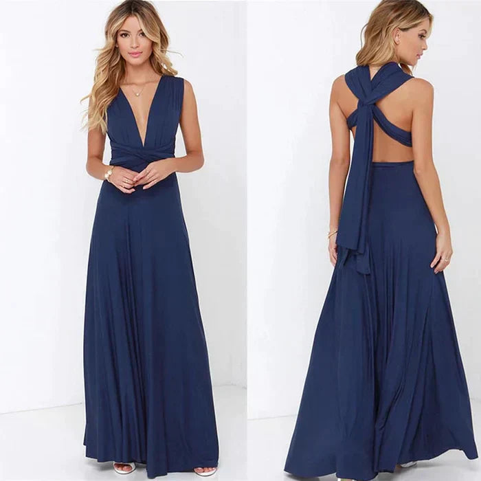 Kensi - Maxi jurk met wikkel top