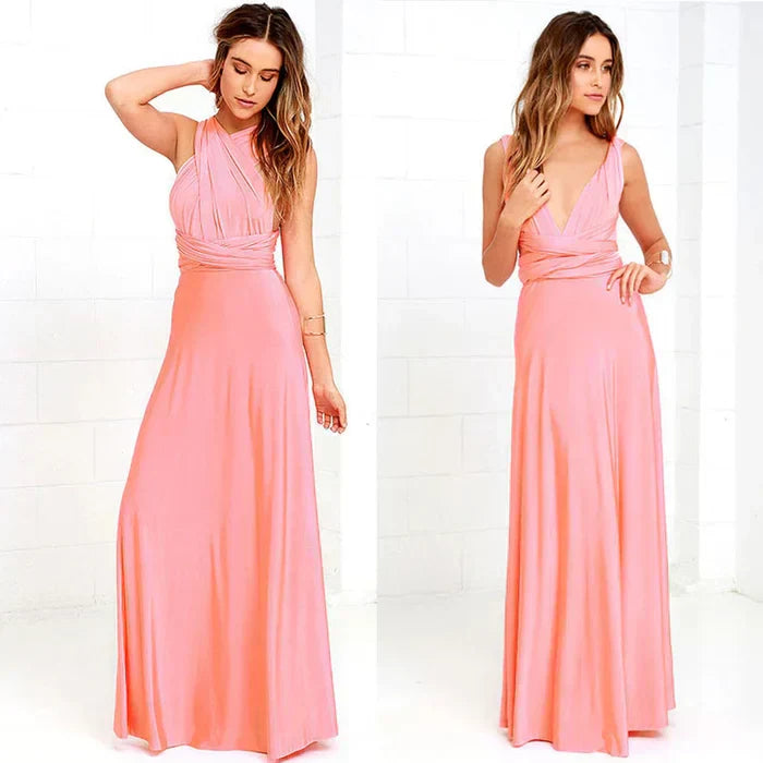 Kensi - Maxi jurk met wikkel top