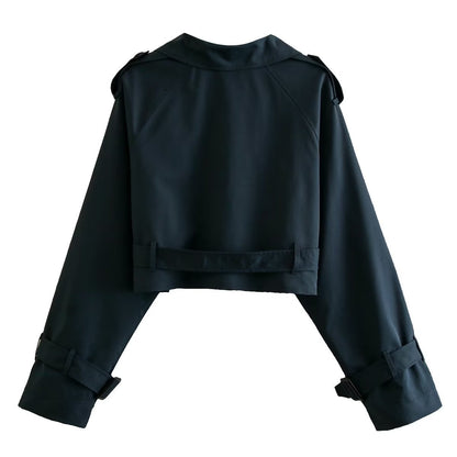 Stijlvolle Dames Trenchcoat Kort Model voor Casual Look