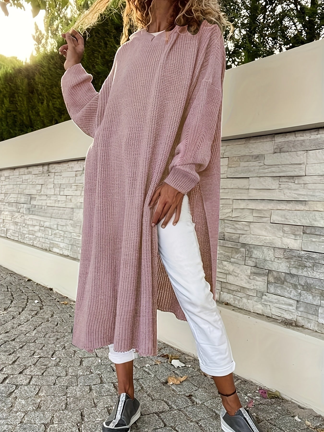 Comfortabele Maxi sweaterjurk Voor Dames Met Hoodie