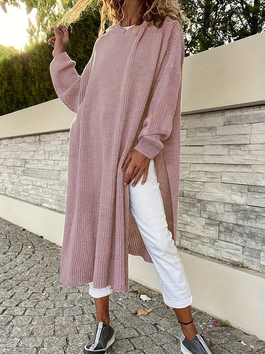 Comfortabele Maxi sweaterjurk Voor Dames Met Hoodie