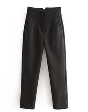 Stijlvolle Pantalon Met Hoge Taille En Taps Toelopende Pijpen