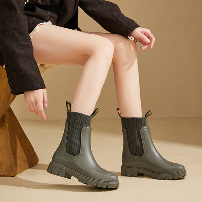 Waterdichte Dames Regenlaarzen Met Antislip Zool