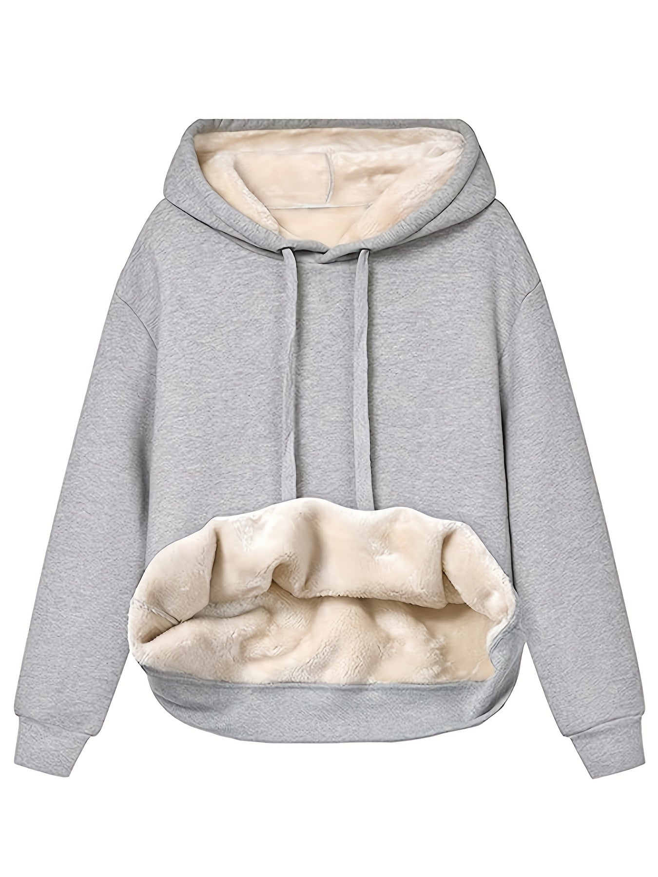 Winter Hoodie voor Vrouwen Fleece Gevoerd en Kangoeroezak