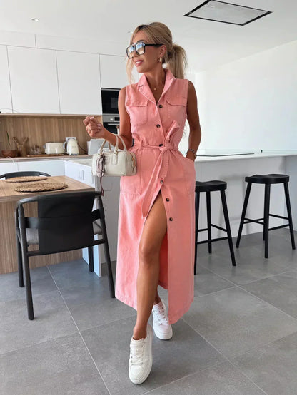 Mirella - Maxi denim jurk